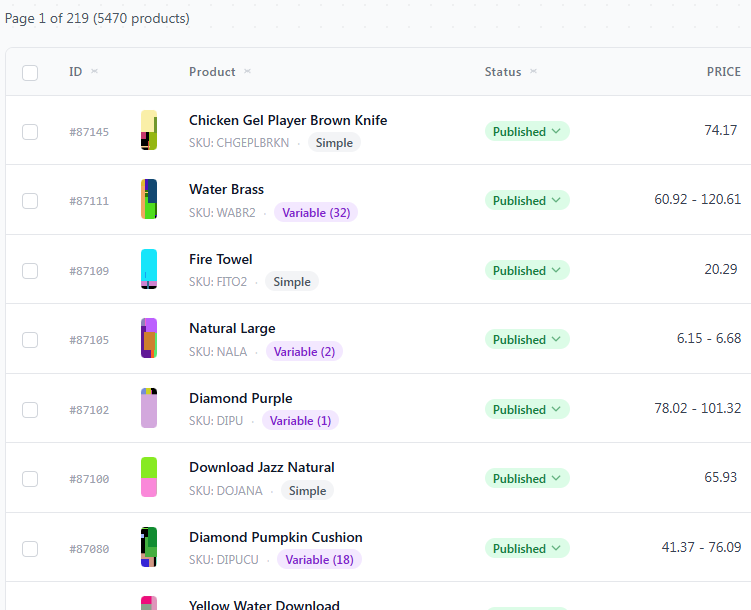 Apex for WooCommerce products listing